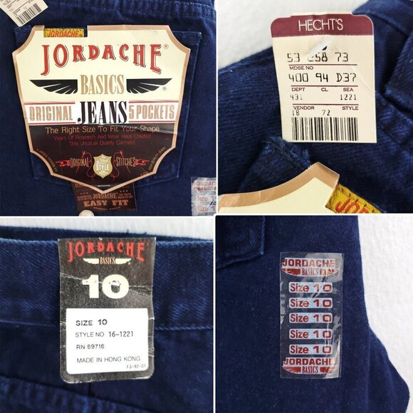 Jordache Basics Vintage Jeans Women Curvy High Waisted "10" 28x30 Deadstock NWT - Picture 3 of 13
